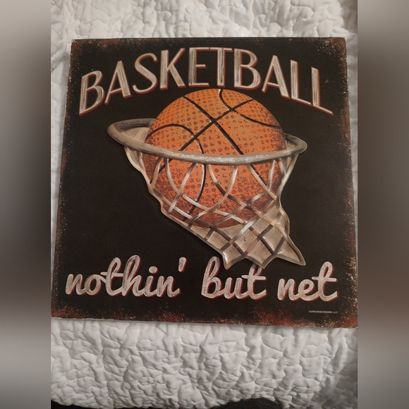 Hobby Lobby Basketball Wall Art - Black and Orange - Picture 1 of 6